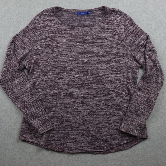 Apt. 9 Sweaters - Apt 9 Sweater Womens XL Pullover Lightweight Knit Heather Purple Long Sleeve